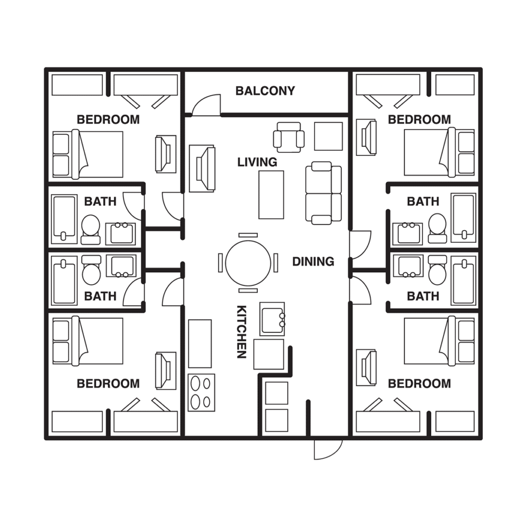 Ballpark North; student apartments with individual leasing in Austin, Texas near UT University of Texas and Austin Community College; one two four bedroom apartment homes